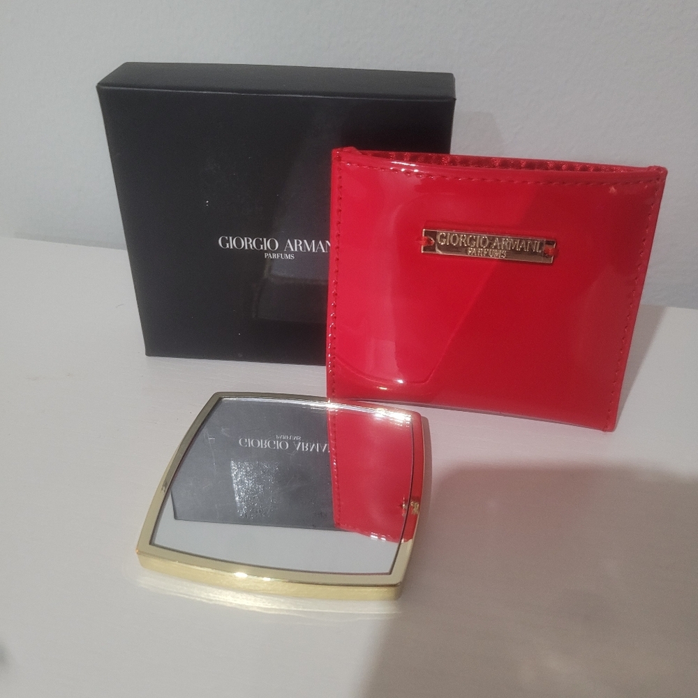 Giorgio Armani  Gold Compact Mirror New In Box